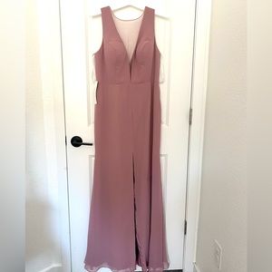 Azazie dusty pink bridesmaid dress, size A10